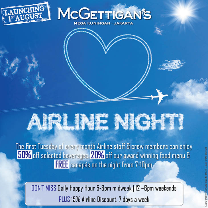 McGETTIGAN'S AIRLINE NIGHT