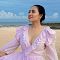 Potret Rachel Vennya Pakai Dress Pink di Pantai, Netizen: Selalu Menggoda Iman ..