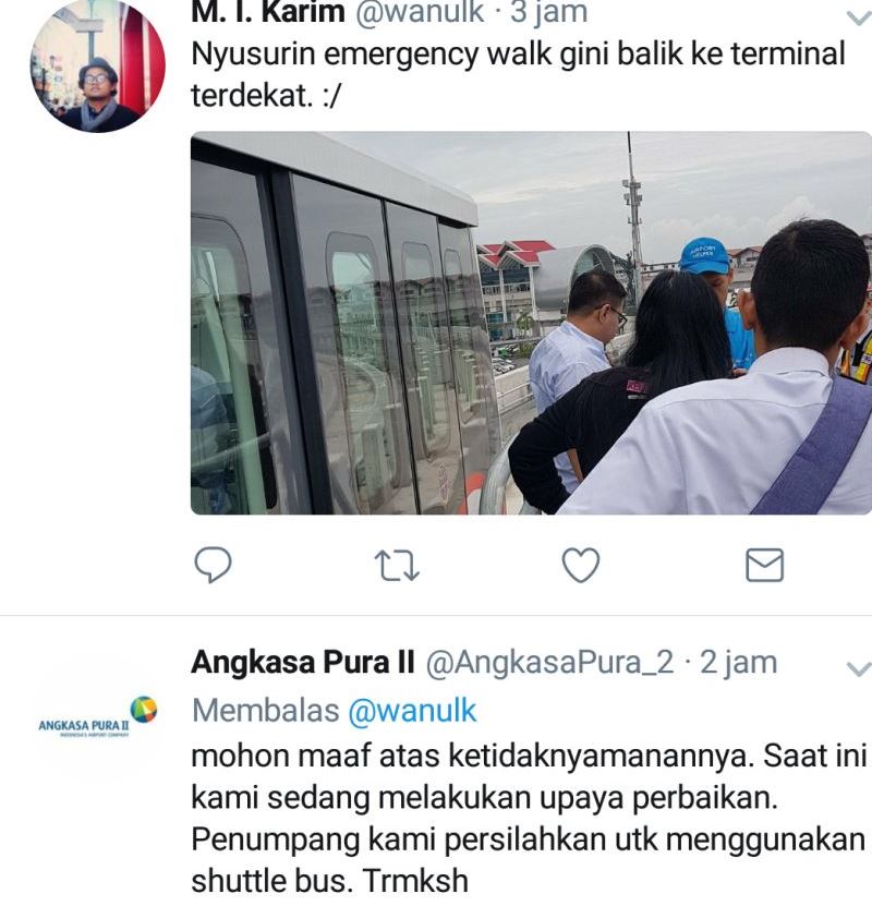 Viral! Penumpang Panik saat Skytrain Bandara Soetta Mogok