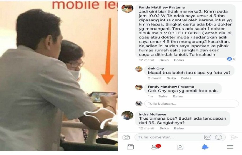 Pasien Sedang Kesakitan, Dokter Magang Ini Malah Asyik Main ini Di Smartphone