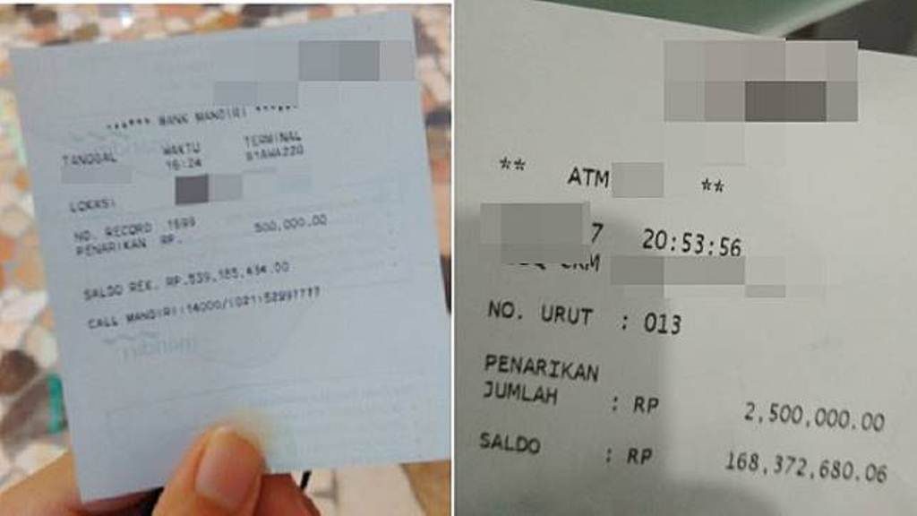 Iseng Intip Struk ATM Orang Lain, Orang Ini Curhat Ngerasa Bergetar Panas Dingin