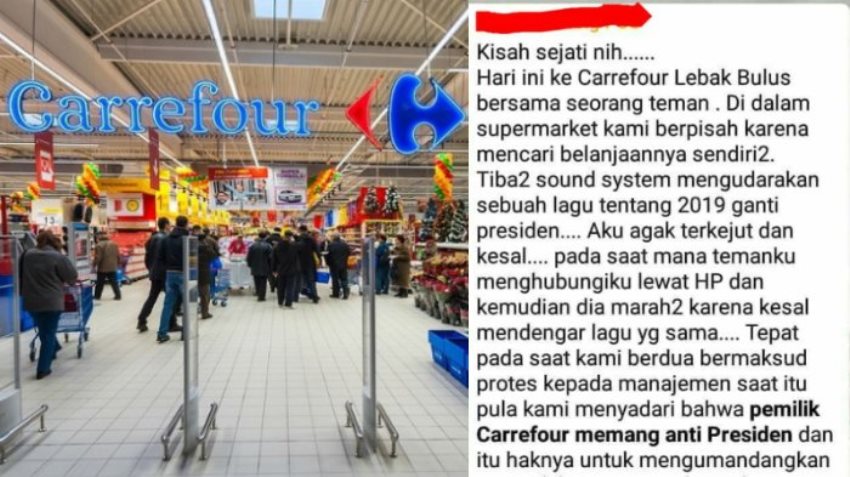 Heboh Carrefour Lebak Bulus Putar Lagu 'Ganti Presiden 2019', Ini Kata Trans Retail Indonesia