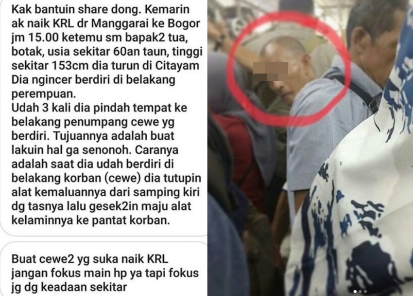 Desak-Desakkan di KRL, Pria ini Ketahuan Lakukan Pelecehan pada Penumpang Wanita, Aksinya Bikin Geram!