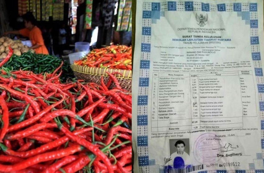 Beli Cabai di Pasar, Pembeli ini Kaget Lihat Kertas pembungkusnya, Padahal Nilainya Bagus-Bagus!