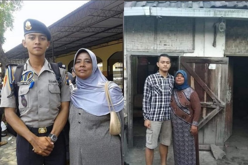 Suami Meninggal 6 Tahun Lalu, Kisah Wanita Single Parent yang Mampu Jadikan Putranya Bintara ini Viral