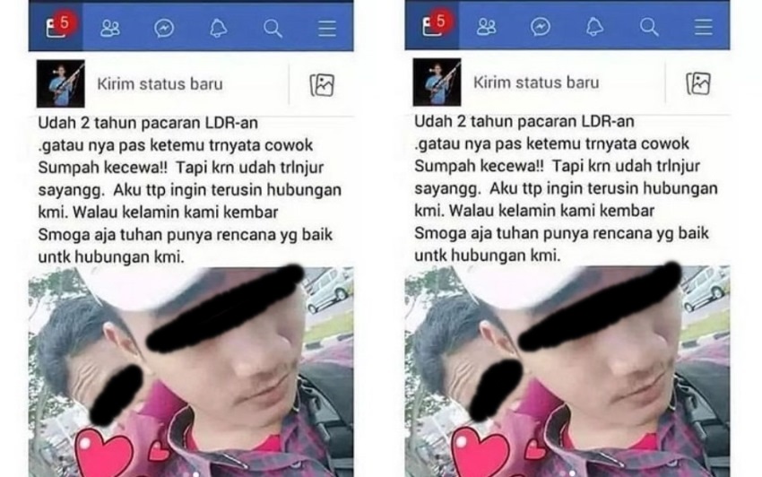 LDR 2 Tahun, Cowok ini Kaget saat Tahu Gebetannya Sama-Sama Berbatang, Aku Sudah Terlanjur Sayang!