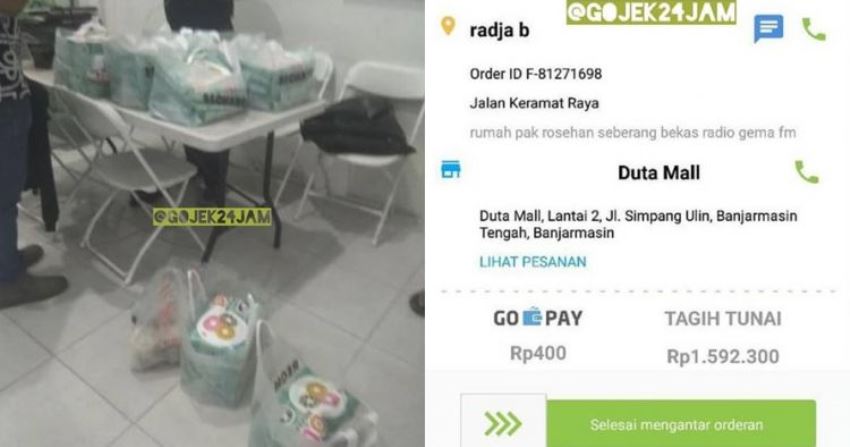 Dapat Orderan Puluhan Kotak Donat, Driver Ojol ini Malah dapat Musibah, Rugi Rp 1,5 Juta