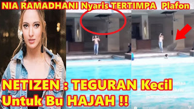 Nia Ramadhani Nyaris Ketiban Plafon Hotel, Netizen: "Itu Baru Teguran Kecil Bu Hajah!"