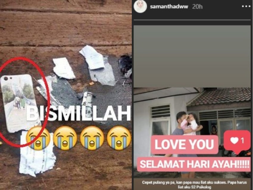 Orangtuanya Meninggal, Ucapan Selamat Hari Ayah Putri Korban Pesawat Lion Air JT 610 ini Mengharukan