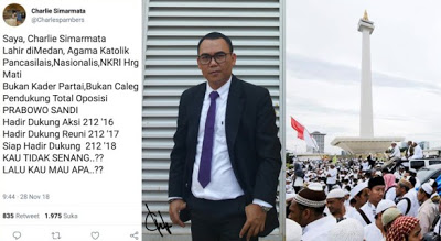 Penganut Katolik Ini Dukung Reuni Alumni 212: "Kau Tidak Senang? Lalu Kau Mau Apa?"