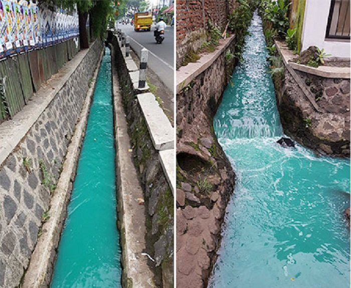 Viral Air Comberan di Malang Berwarna Biru, Netizen: Aku Kira Pop Ice Bubble Gum!