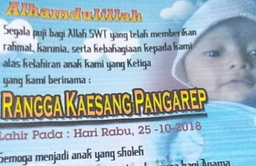 Diberi Nama Rangga Kaesang Pangarep, Bayi ini Didoakan Jadi Juragan Pisang