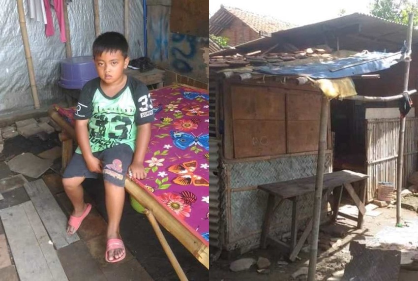 Jadi Yatim Piatu Sejak Bayi, Bocah 9 Tahun ini Tinggal Sebatang Kara di Rumah Bekas Kandang Ayam