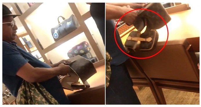 Viral, Ini Tas Louis Vuitton Seharga Rp100 Juta yang Digunting Seorang Pria