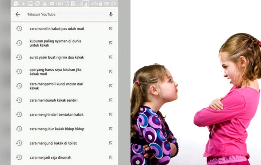 Viral Screenshot Riwayat Pencarian Sang Adik yang Buat Kakaknya Kaget, Warganet Ngeri