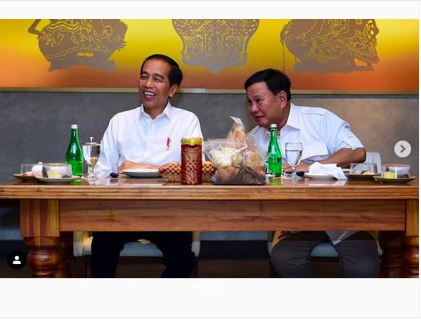 Kisaran Harga Makan Siang Jokowi-Prabowo Rp1 juta, Netizen: Kira-Kira Siapa Ya yang Bayar?