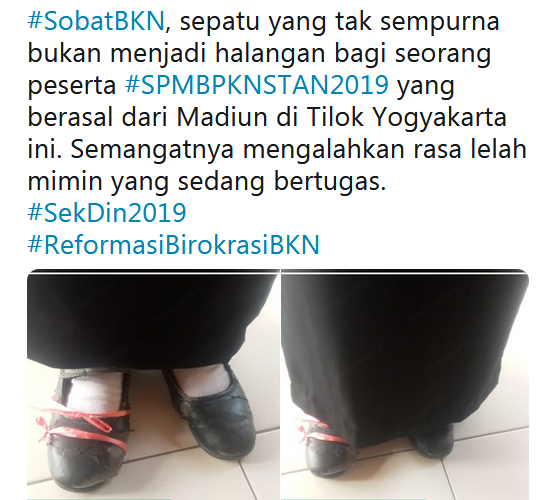 Viral Foto Peserta Ujian STAN Gunakan Sepatu Usang Bertalikan Rafia, Siapa Dia?