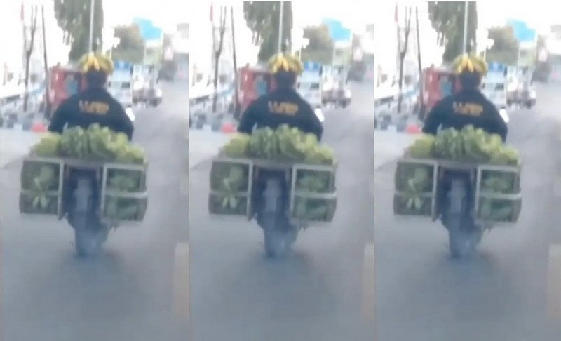 Viral Pisang Jadi Helm Loloskan Pemotor dari Razia Polisi