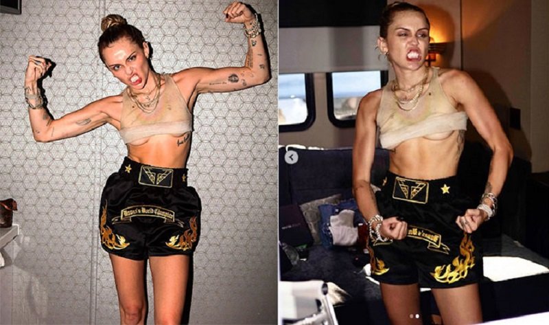 Intip Tampilan Gaya Miley Cyrus Tanpa Bra, Bikin Netizen Gagal Fokus!