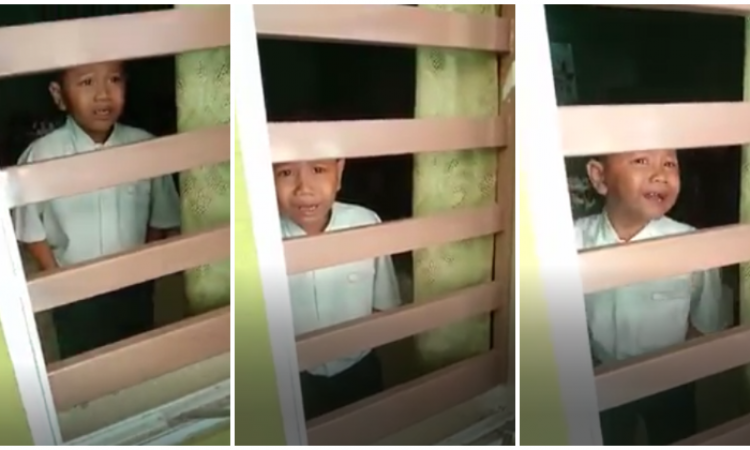 Lucu, Takut Disuntik Anak SD Ini Kabur dari Sekolah