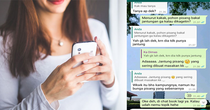 Viral Netizen Kejar Cinta Mas Dimas, Cari Bahan Obrolan Sampai ke Jantung Pisang!