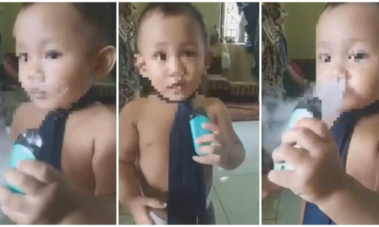 Viral Video Anak Balita Isap Vape