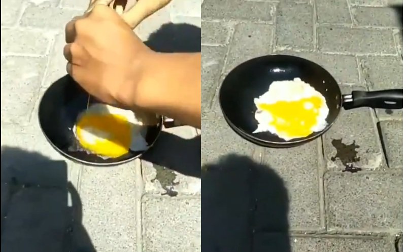 Viral Goreng Telur Tanpa Api, Netizen: Enggak Mungkin