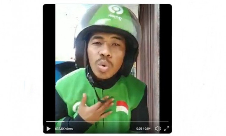 Viral Video Curhatan Kocak Driver Ojek Online yang Dapat Orderan Antar Drum