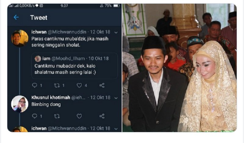 Berawal dari Mutualan di Twitter hingga Ijab Kabul , Kisah Cinta Netizen Ini Gemas Banget!