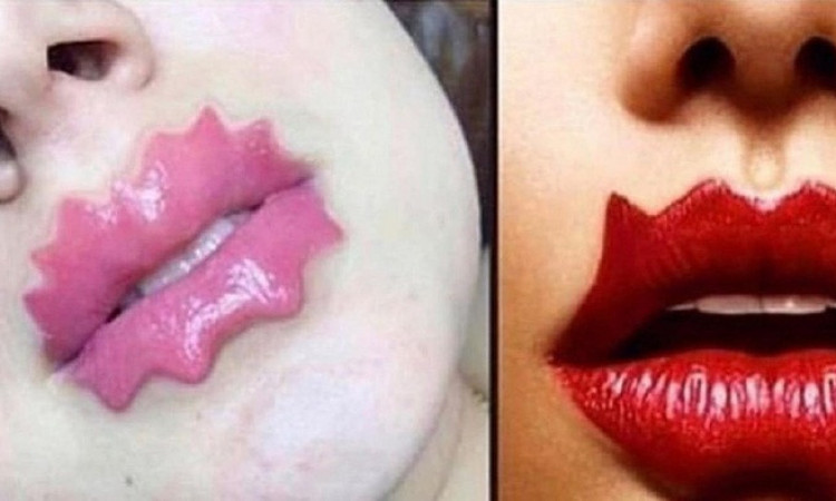 Viral Tren Kecantikan Bibir Iblis yang Super Aneh!