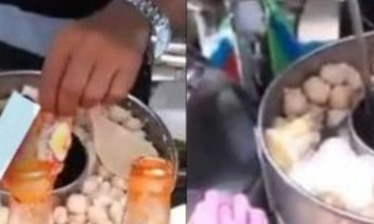 Viral Aksi Tukang Bakso Masak Mie Instan Pakai Bungkusnya, Warganet: Ngeri Ya