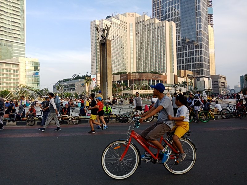 Begini Suasana Car Free Day di Tengah Heboh Virus Korona