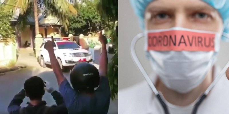 Viral Aksi Warga Mamuju Beri Semangat Pasien COVID-19 yang Dibawa Ambulance