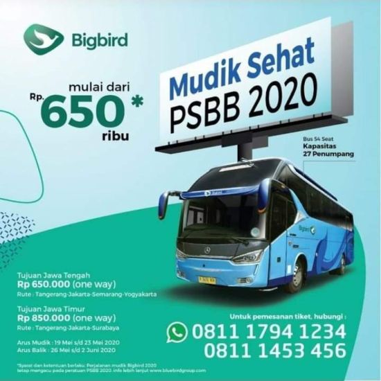 Viral Promosi "Mudik Sehat PSBB" dari Grup Taksi, Ini Faktanya