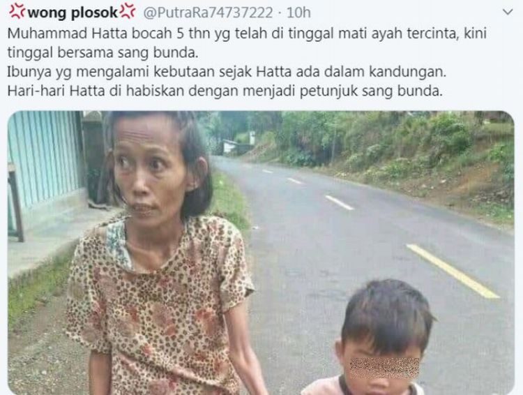 Viral Bocah 5 Tahun Setiap Hari Jadi Penuntun Ibunya yang Tuna Netra