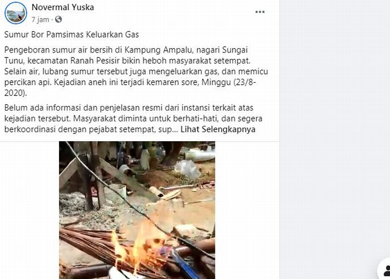 Viral, Ngebor untuk Sumur Air tapi yang Keluar Malah Gas