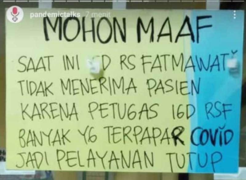 Viral RSUP Fatmawati Tutup karena Karyawan Positif Covid-19, Ini Faktanya