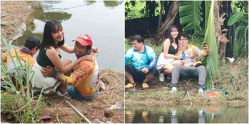 Viral Wanita Pemandu Pemancingan, Netizen: Pantes Bapak-Bapak Hobinya Mancing