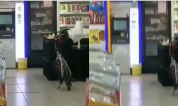 Viral Pesepeda Parkir Sepeda di Dalam Minimarket, Warganet Geram!