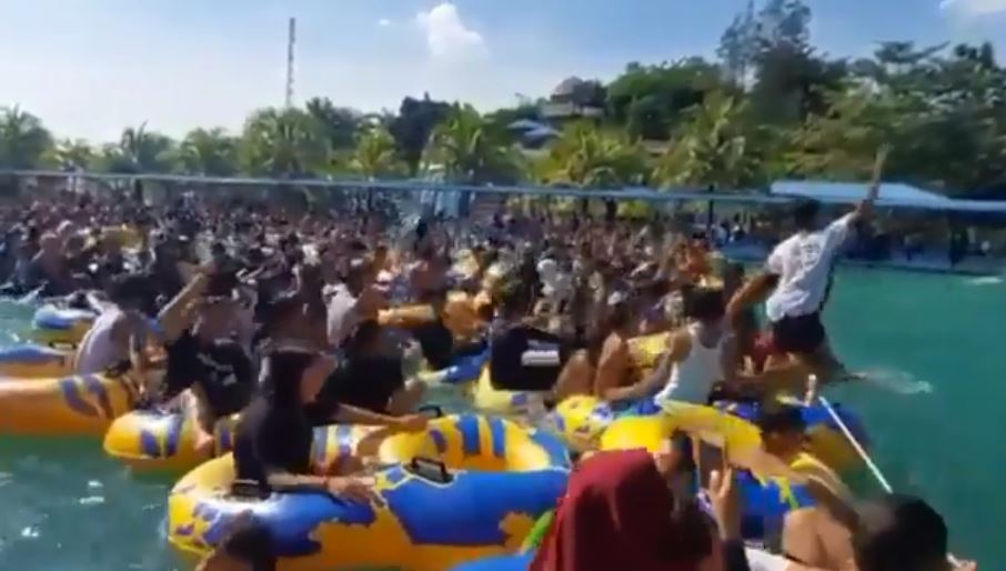 Viral Pesta di Kolam Renang Abaikan Protokol Kesehatan, Gugus Tugas Panggil Camat