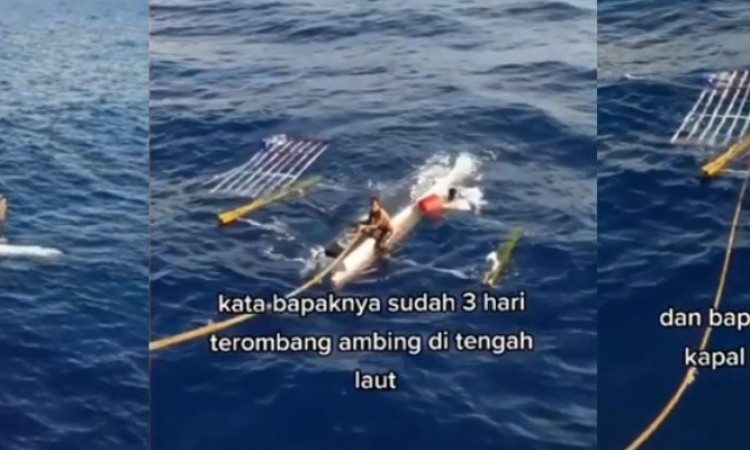 Viral Penyelamatan Dramatis Nelayan yang Terombang-ambing di Laut Selama 3 Hari