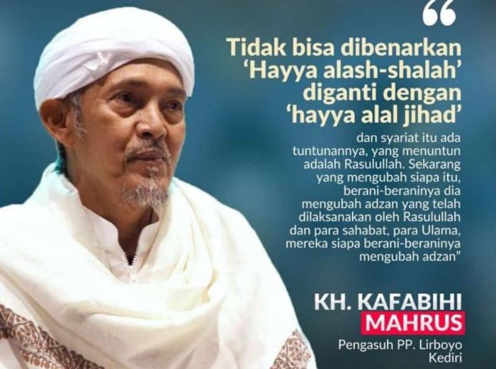 Viral Azan Seruan Jihad, Pengasuh Ponpes Lirboyo KH Kafabihi Mahrus Geram