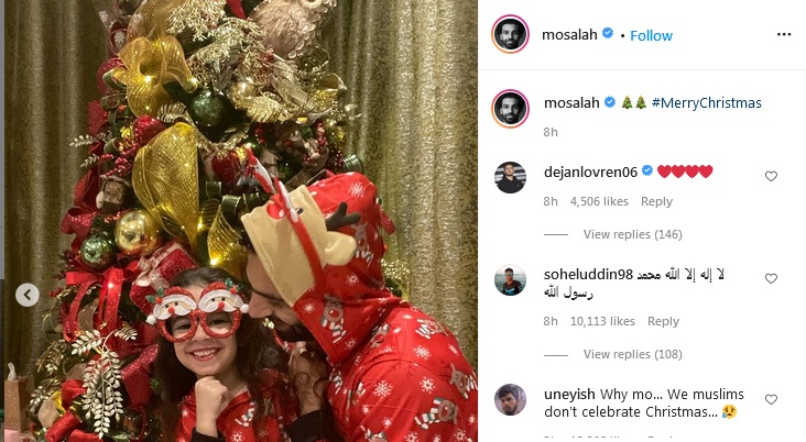 Mohamed Salah Ucapkan Selamat Natal di Instagram, Netizen Indonesia Banjiri Kolom Komentar