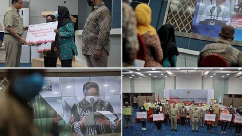 Netizen Ngamuk, Gambar Risma Muncul saat Anies Serahkan BLT