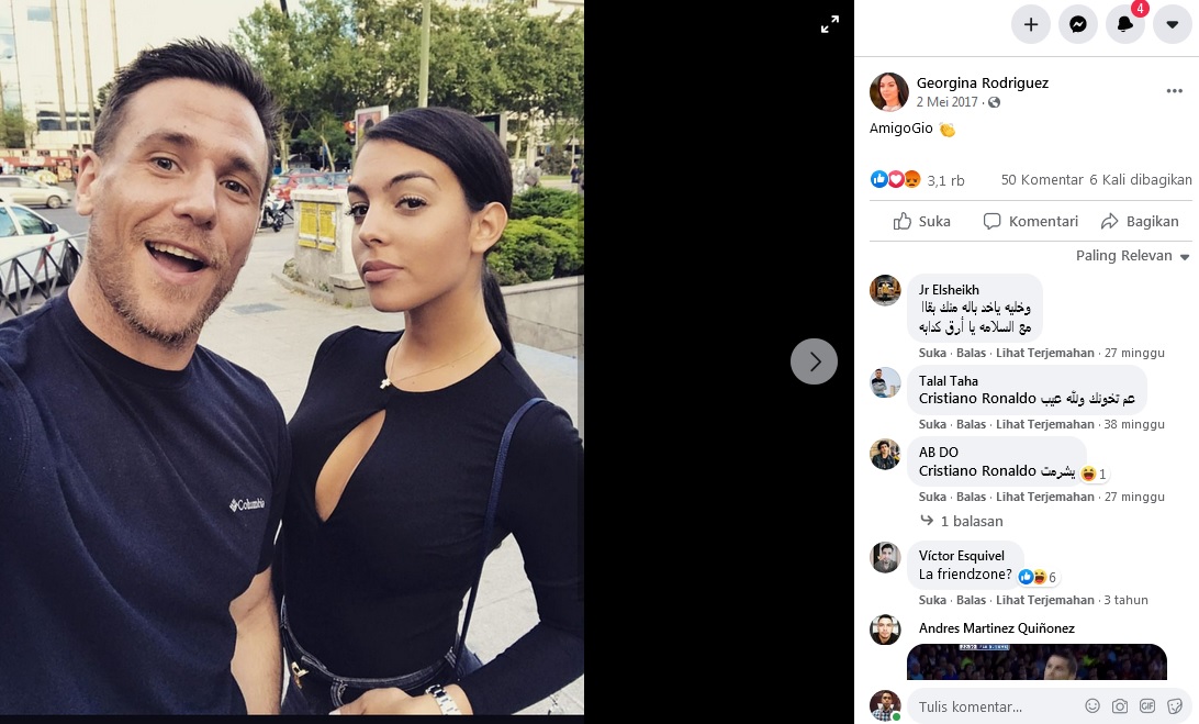 Georgina Rodriguez Pasang Pose Seksi saat Foto Bareng Cowok, Netizen: Korban Friendzone!