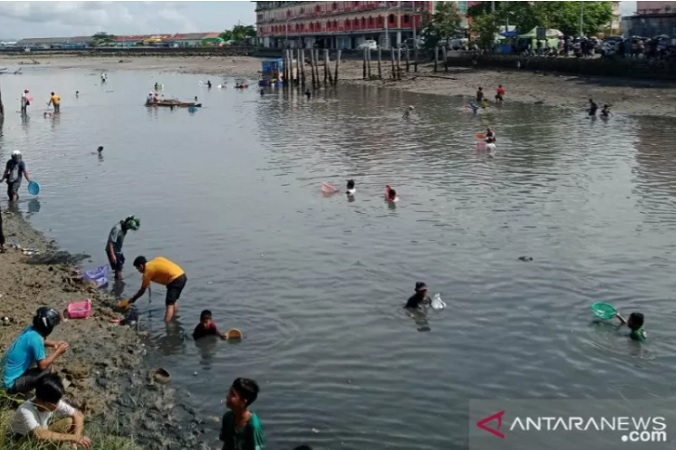 Warga Baubau Dihebohkan Munculnya Ribuan Ikan ke Permukaan Sungai