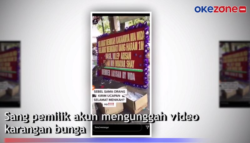 Viral, Tagih Penggelapan Uang Arisan Rp1 M Pakai Karangan Bunga