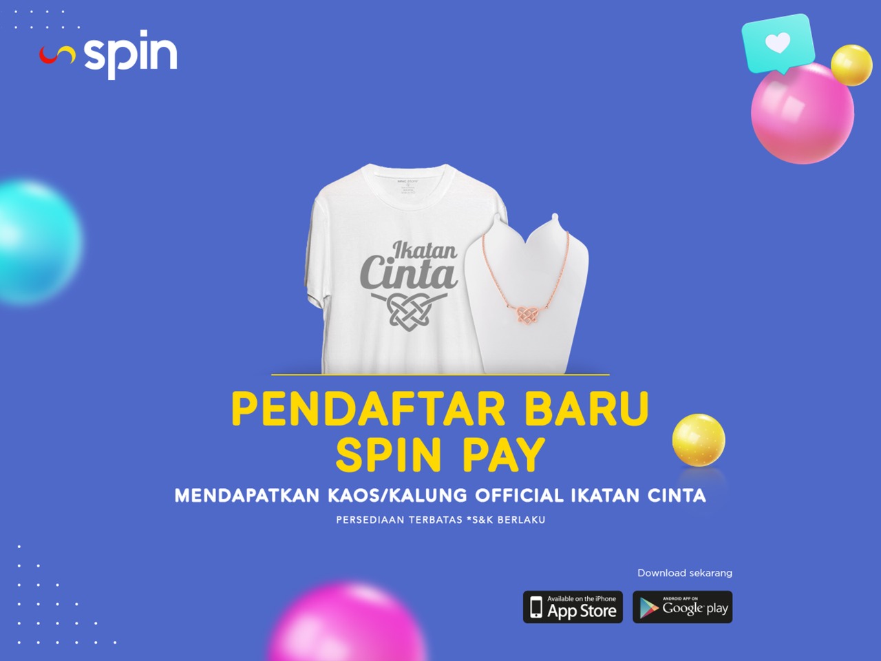 Heboh! SPIN Pay Bagi-bagi Official Merchandise Ikatan Cinta untuk Pendaftar Baru