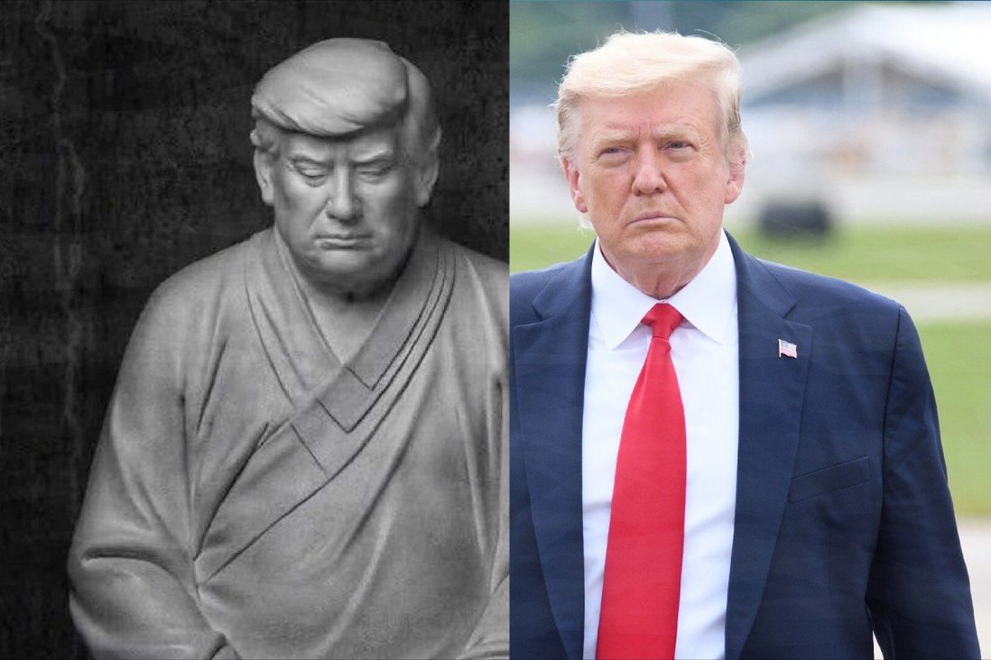 Patung Buddha "Donald Trump" Viral di China