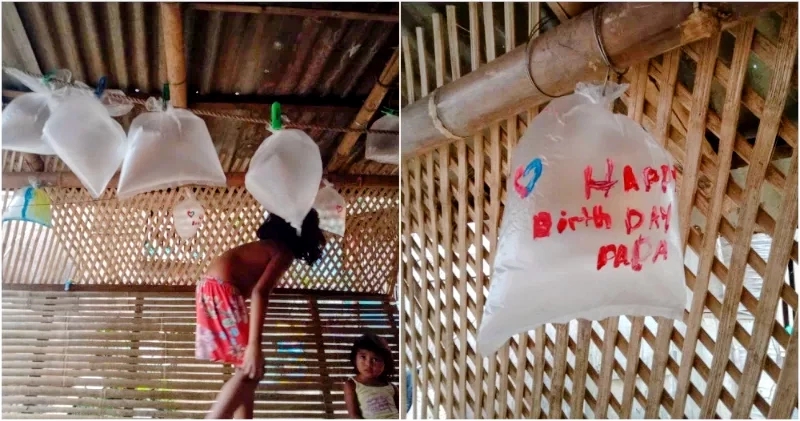 Viral Anak Miskin Buat Balon dari Plastik untuk Ulang Tahun Ayah